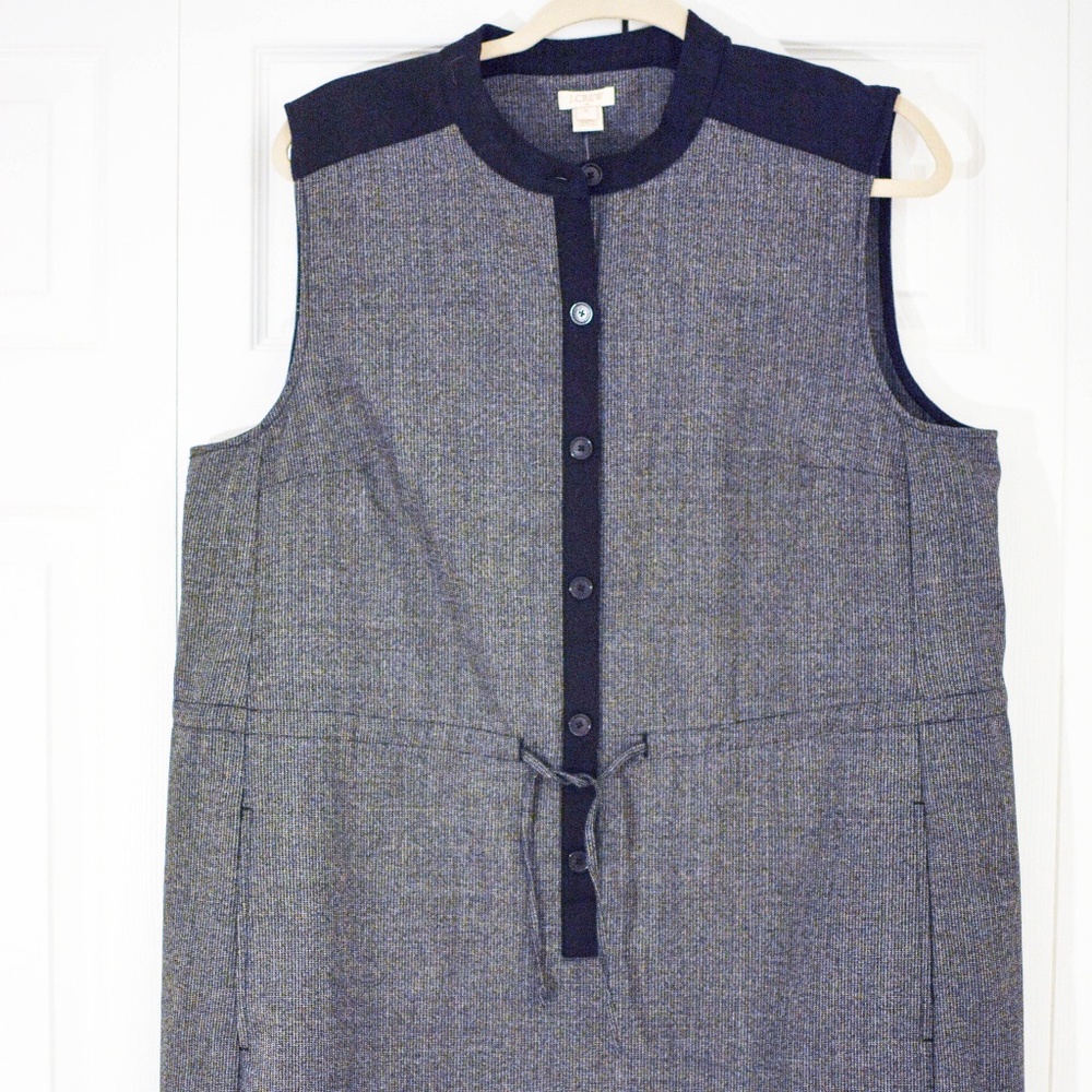 Gray and Black J. Crew Drawstring Dress - Size XL